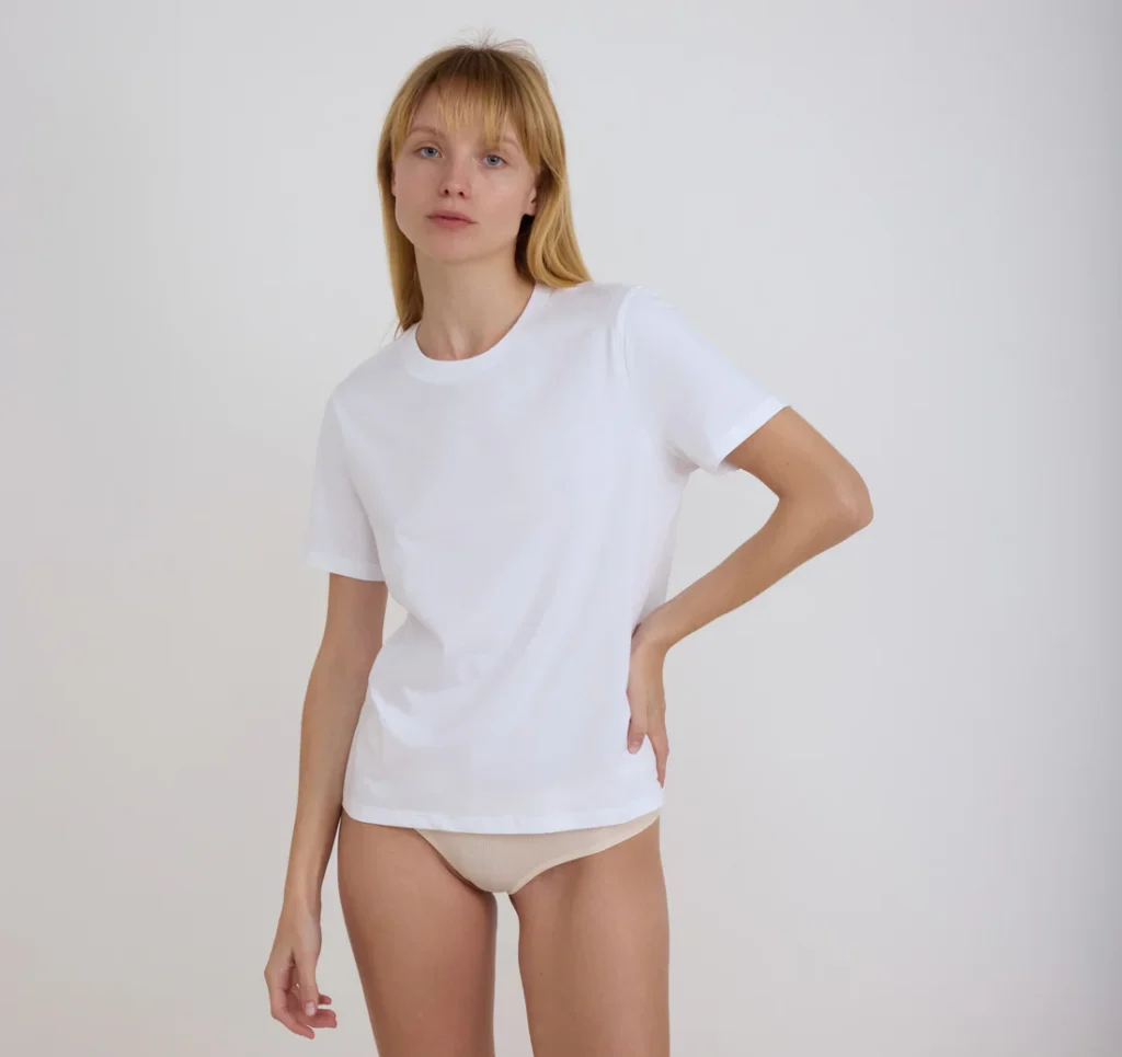 basic white t shirt from organic basics